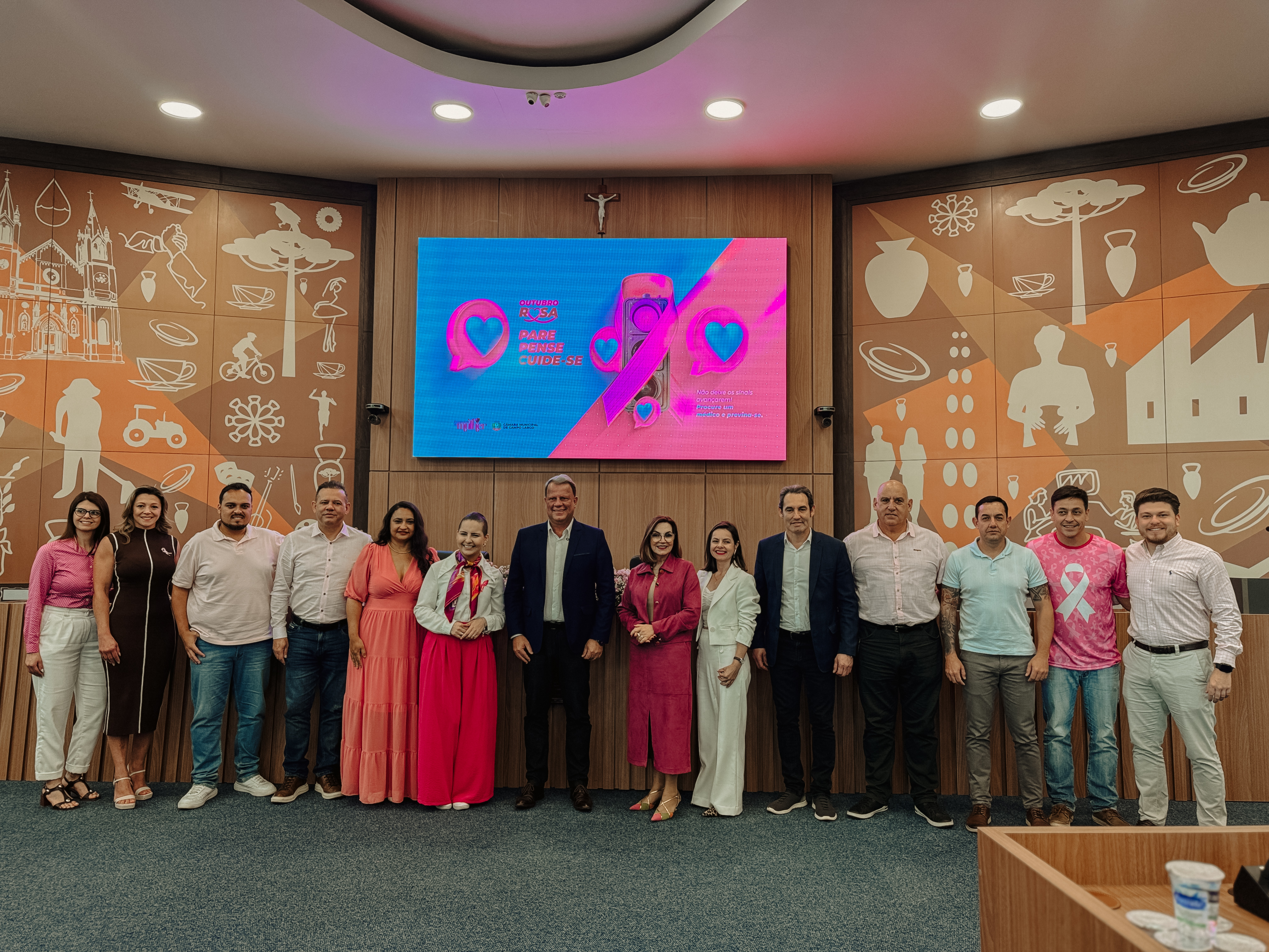 Câmara de Campo Largo realiza evento “Pare, Pense, Cuide-se” em alusão ao Outubro Rosa