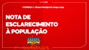 Nota de esclarecimento Nota de esclarecimento