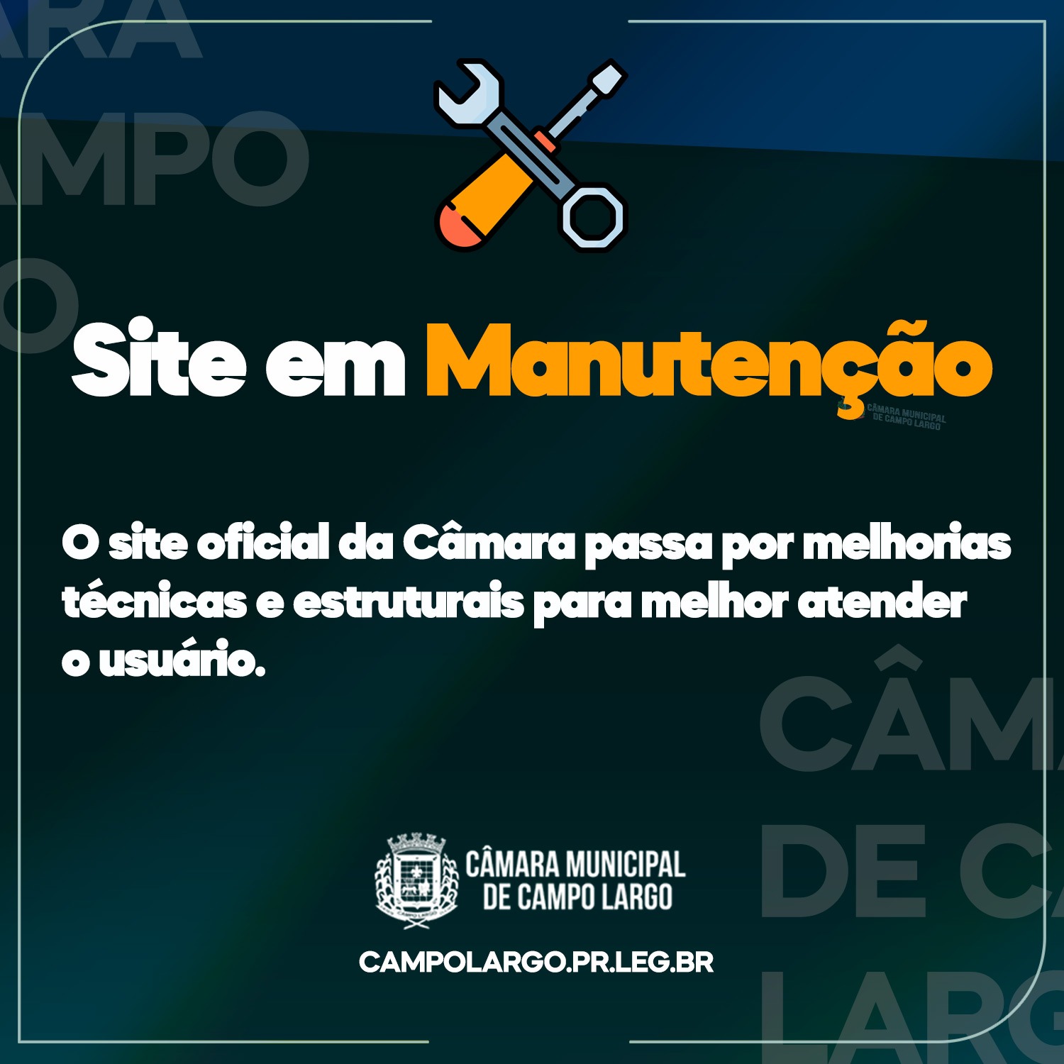 Site da Câmara Municipal de Campo Largo passa por melhorias  